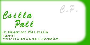 csilla pall business card